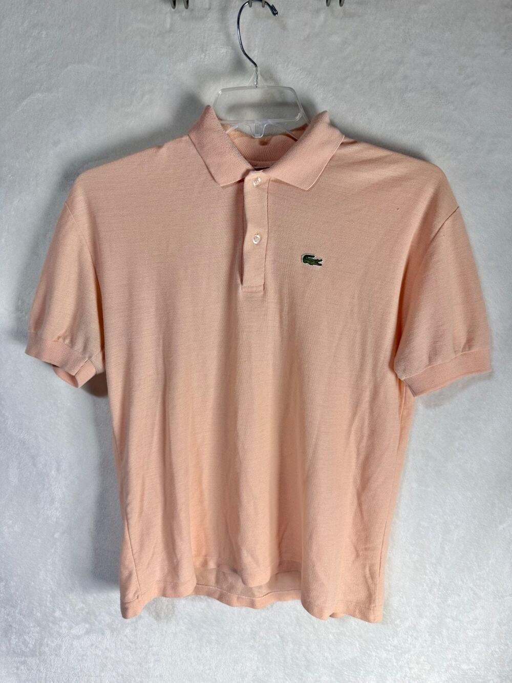 Vintage Chemise Lacoste Pink Short Sleeve Embroidered Logo Polo Shirt Size S